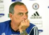FILE - Avram Grant, then Chelsea head coach, considers a question during a news conference at the Chelsea training ground, in Cobham, Britain, May 9, 2008. Grant has been accused in a new investigative report of sexually harassing multiple women. Israel's Channel 12 TV on Sunday, Jan. 31, 2022, broadcast a series of interviews with women saying that Grant had made unwanted advances while offering to help promote their careers. (AP Photo/Tom Hevezi, File)