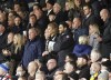 Newcastle United co-owner Amanda Staveley and her husband Mehrdad Ghodoussi in the stands prior to the English Premier League soccer match between Leeds United and Newcastle at Elland Road, Leeds, England, Saturday, Jan. 22, 2022. (Mike Egerton/PA via AP)