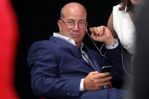 FILE - Jeff Zucker, Chairman, WarnerMedia News and Sports and President, CNN Worldwide listens in the spin room after the first of two Democratic presidential primary debates hosted by CNN on July 30, 2019, in the Fox Theatre in Detroit. CNN faces the challenge of navigating a pivotal moment in the news industry without its dominant leader, as Jeff Zucker's ouster because of a relationship with a colleague unleashed raw, angry feelings among some people he led. (AP Photo/Paul Sancya, File)