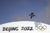 United States' Dusty Hendricksen trains on the slopestyle course ahead of the 2022 Winter Olympics, Friday, Feb. 4, 2022, in Zhangjiakou, China. (AP Photo/Francisco Seco)