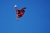 Canada's Laurie Blouin competes during her second run in the women's snowboard slopestyle final at the 2022 Beijing Winter Olympics in Zhangjiakou, China on Sunday, Feb. 6, 2022. THE CANADIAN PRESS/Sean Kilpatrick