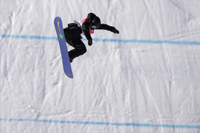 New Zealand's Zoi Sadowski Synnott competes during the women's slopestyle finals at the 2022 Winter Olympics, Sunday, Feb. 6, 2022, in Zhangjiakou, China. (AP Photo/Francisco Seco)