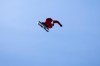 Canada's Max Parrot, of Bromont, Que., takes his final run in the men's slopestyle final at the Beijing Winter Olympic Games, in Zhangjiakou, China, Monday, Feb. 7, 2022. Canada dominated the men's snowbaord slopestyle competition, with Max Parrot winning gold and teammate Mark McMorris claiming bronze. THE CANADIAN PRESS/Sean Kilpatrick
