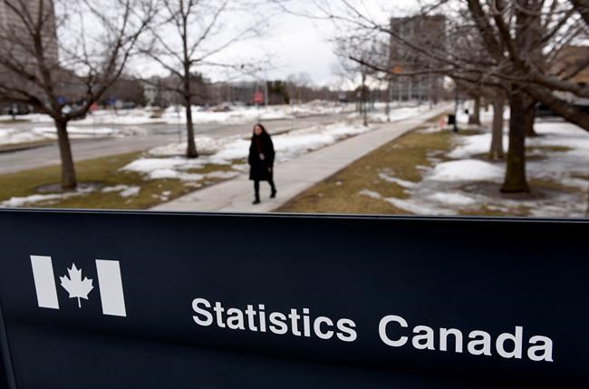 A sign outside a building at Statistics Canada in seen in Ottawa on Friday, March 12, 2021. Statistics Canada's overseer of the 2021 census says there are lessons for the agency to take from the pandemic count to apply for the next census go-around. THE CANADIAN PRESS/Justin Tang