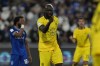 Chelsea's Romelu Lukaku celebrates after a goal during the Club World Cup semifinal soccer match between Al Hilal and Chelsea in Abu Dhabi, United Arab Emirates, Wednesday, Feb. 9, 2022. (AP Photo/Kamran Jebreili)