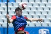 Canada's Fraser Aird heads the ball during a practice, Monday, June 12, 2017 in Montreal. Cavalry FC added experience and versatility on Wednesday by signing Aird. THE CANADIAN PRESS/Paul Chiasson