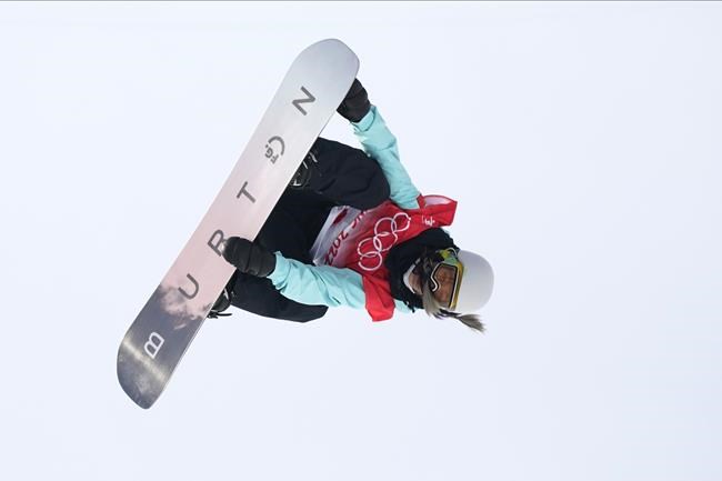 China's Jiayu Liu competes during the women's halfpipe finals at the 2022 Winter Olympics, Thursday, Feb. 10, 2022, in Zhangjiakou, China. (AP Photo/Gregory Bull)
