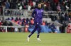 U.S. goalkeeper Matt Turner runs to keep warm during the first half of the team's FIFA World Cup qualifying soccer match against Honduras, Wednesday, Feb. 2, 2022, in St. Paul, Minn. (AP Photo/Andy Clayton-King)