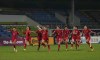 Chinese players celebrate after they beat Japan in the AFC Women's Asian Cup 2022 in Pune, India, Thursday, Feb. 3, 2022. (AP Photo/Rajanish Kakade)