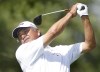 FILE - Eduardo Romero, of Argentina, tees off on the 16th hole during the second round of the Champions Tour golf tournament on Saturday, Aug. 4, 2012, in Blaine, Minn. United States. Romero, the Argentine golfer who won European Tour events over three decades, has died. He was 67. The tour announced Romero’s death on Monday, Feb. 14, 2022 without giving any specific details. (AP Photo/Andy King, File)