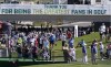 Golf fans are shown during the second round of the Phoenix Open golf tournament Friday, Feb, 11, 2022, in Scottsdale, Ariz. (AP Photo/Darryl Webb)