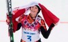 Canada's gold medallist Marielle Thompson celebrates her win following the women's ski cross final at the Sochi Winter Olympics in Krasnaya Polyana, Russia, Friday, Feb. 21, 2014.THE CANADIAN PRESS/Jonathan Hayward
