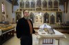 The Rev. John Haluszczak stands in St. Vladimir Ukrainian Orthodox Church in Pittsburgh on Sunday, Feb. 13, 2022. Haluszczak's church recently held a