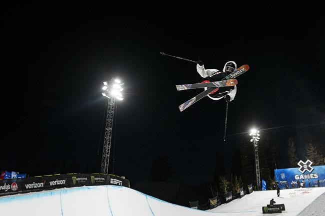 FILE - Gus Kenworthy competes in the men's ski superpipe finals on Jan. 23, 2022, in Aspen, Colo. Kenworthy will compete in the men's halfpipe at the 2022 Winter Olympics, which starts Thursday, Feb. 17. (Kelsey Brunner/The Aspen Times via AP, File)