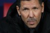 Atletico Madrid's head coach Diego Simeone is seen before a Spanish La Liga soccer match between Atletico Madrid and Levante at the Wanda Metropolitano stadium in Madrid, Spain, Wednesday, Feb. 16, 2022. (AP Photo/Manu Fernandez)