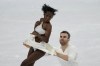 Vanessa James and Eric Radford, of Canada, compete in the pairs short program during the figure skating competition at the 2022 Winter Olympics, Friday, Feb. 18, 2022, in Beijing. THE CANADIAN PRESS/AP/David J. Phillip