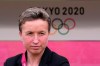 Canada's coach Bev Priestman looks on prior to a women's semifinal soccer match against United States at the 2020 Summer Olympics, Monday, Aug. 2, 2021, in Kashima, Japan. THE CANADIAN PRESS/AP-Andre Penner