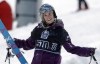 Sarah Burke, of Canada, reacts after failing to place in the top-three finishers in the slopestyle skiing women's final at the Winter X Games at Buttermilk Mountain outside Aspen, Colo. on Jan. 28, 2010. THE CANADIAN PRESS/AP, David Zalubowski