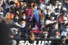 Barcelona's Pierre-Emerick Aubameyang, does a somersault to celebrate scoring the opening goal during a Spanish La Liga soccer match between Valencia and Barcelona at the Mestalla stadium in Valencia, Spain, Sunday, Feb. 20, 2022. (AP Photo/Alberto Saiz)