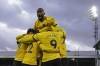 Chelsea players celebrate after scoring their side's first goal during the English Premier League soccer match between Crystal Palace and Chelsea at Selhurst Park, London, Saturday, Feb. 19, 2022. (AP Photo/Alberto Pezzali)