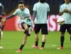 FILE - Ajax's Abdelhak Nouri kicks a ball during a training session at the Friends Arena in Stockholm, Sweden on May 23, 2017. Ajax Amsterdam has reached a financial settlement with the family of talented midfielder Abdelhak Nouri, who suffered serious and permanent brain damage after collapsing during a friendly match in 2017. The club had previously acknowledged that Nouri did not get adequate medical attention after he collapsed and accepted responsibility. (AP Photo/Martin Meissner/File)