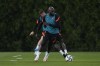 Chelsea's Romelu Lukaku trains during a training session in Abu Dhabi, United Arab Emirates, Friday, Feb. 11, 2022. Chelsea will play the Club World Cup final soccer match against Palmeiras in Abu Dhabi on Saturday 12. (AP Photo/Kamran Jebreili)