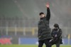 Liverpool's manager Jurgen Klopp applauds fans at the end of the Champions League, round of 16, first leg soccer match between Inter Milan and Liverpool at the San Siro stadium in Milan, Italy, Wednesday, Feb. 16, 2022. (AP Photo/Antonio Calanni)