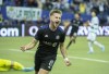CF Montreal's Djordje Mihailovic reacts after scoring against Mexico's Santos Laguna during the first half of the second leg of their 2022 CONCACAF Champions League soccer game in Montreal, Wednesday, February 23, 2022. THE CANADIAN PRESS/Graham Hughes