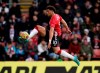 Southampton's Che Adams kicks the ball during the English Premier League soccer match between Southampton and Everton at St Mary's, Southampton, England, Saturday Feb. 19, 2022. (Andrew Matthews/PA via AP)