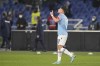 Lazio's Ciro Immobile celebrates after scoring with penalty against Venezia during the Serie A soccer match between Lazio and Venezia, at Rome's Olympic Stadium, in Rome, Italy, Monday, March 14, 2022. (AP Photo/Andrew Medichini)