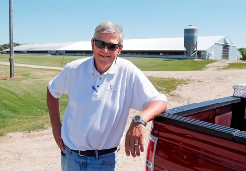 FILE - In this July 23, 2015 photo, Greg Langmo poses at one of his turkey farms near Litchfield, Minn. Nearly 7 million chickens and turkeys in 13 states have been killed this year after they contracted avian influenza, prompting officials and farmers to acknowledge that, despite their best efforts, stopping the disease from infecting poultry is proving to be incredibly difficult. State and federal officials remain hopeful that the disease won't spread as extensively as an outbreak in 2015 that resulted in the deaths of about 50 millions chickens and turkeys, causing egg and meat prices to soar. (AP Photo/Jim Mone File)
