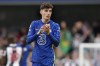 Chelsea's Kai Havertz celebrates at the end of the English Premier League soccer match between Chelsea and Newcastle United at Stamford Bridge stadium in London, Sunday, March 13, 2022. (AP Photo/Kirsty Wigglesworth)