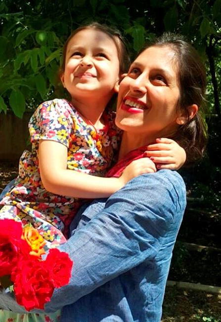 FILE - Undated handout file of Nazanin Zaghari-Ratcliffe, with her daughter Gabriella. British lawmaker, Tulip Siddiq, said Wednesday March 16, 2022 that Nazanin Zaghari-Ratcliffe, who has been detained in Iran for nearly six years, is on her way to Tehran’s airport to leave the country. (Free Nazanin Campaign via AP)