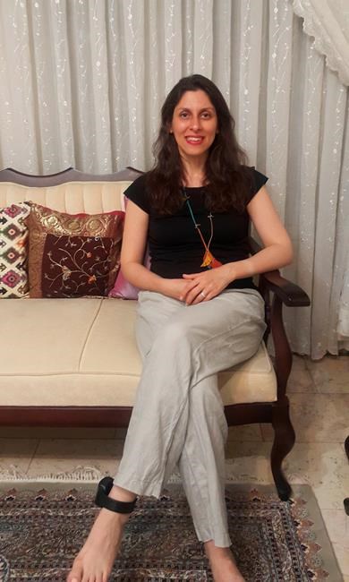 FILE - Handout file taken on March 17, 2020 of Nazanin Zaghari-Ratcliffe. British lawmaker, Tulip Siddiq, said Wednesday March 16, 2022 that Nazanin Zaghari-Ratcliffe, who has been detained in Iran for nearly six years, is on her way to Tehran’s airport to leave the country. (Free Nazanin Campaign via AP)