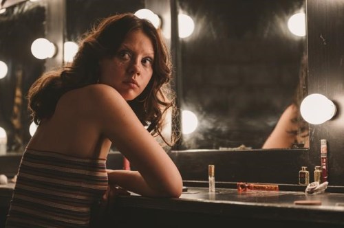 This image released by A24 shows Mia Goth in a scene from 