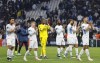 Marseille's players celebrate with supporters after winning the Europa Conference League round of 16 soccer match between Marseille and FC Basel in Marseille, France, Thursday, March 10, 2022. (AP Photo/Jean-Francois Badias)