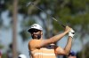 Adam Hadwin, of Canada, hits his tee shot on the eighth hole during the second round of the Valspar Championship golf tournament Friday, March 18, 2022, at Innisbrook in Palm Harbor, Fla. (AP Photo/Chris O'Meara)
