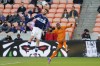 Vancouver Whitecaps defender Tristan Blackmon (6) goes for a header over Houston Dynamo midfielder Fafa Picault, right, during the first half of an MLS soccer match Saturday, March 12, 2022, in Houston. THE CANADIAN PRESS/AP-Michael Wyke
