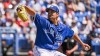 Toronto Blue Jays starter Yusei Kikuchi pitches against the New York Yankees during the first inning of a spring training baseball game at TD Ballpark Tuesday, March 22, 2022, in Dunedin, Fla. THE CANADIAN PRESS/Steve Nesius