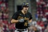 FILE - Pittsburgh Pirates' Bryan Reynolds runs the bases after hitting a two-run home run during the eighth inning of the team's baseball game against the Cincinnati Reds in Cincinnati on Saturday, Aug. 7, 2021. Pirates All-Star outfielder Bryan Reynolds is prepping for what could be a 