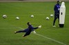 United States´ goalie Zack Steffen goes for a ball during a training session ahead of the FIFA World Cup Qatar 2022 qualifying soccer match against Mexico, at Azteca stadium in Mexico City, Wednesday, March 23, 2022. (AP Photo/Eduardo Verdugo)