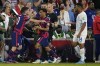 United States' Tyler Adams, center, removes teammate United States' Christian Pulisic, left, from a scuffle with players from Panama including Ronaldo Blackburn (14) during the first half of a FIFA World Cup qualifying soccer match, Sunday, March 27, 2022, in Orlando, Fla. (AP Photo/John Raoux)