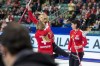 From left, Switzerland lead Melanie Barbezat, left, catches a leaping skip Silvana Tirinzoni while second Esther Neuenschwander looks on after defeating South Korea by a score of 7-6 in the gold medal game at CN Centre during the Women's World Curling in Prince George, B.C., on Sunday, March 27, 2022. THE CANADIAN PRESS/James Doyle
