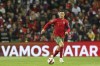 Portugal's Cristiano Ronaldo runs with the ball during the World Cup 2022 playoff soccer match between Portugal and Turkey, at the Dragao stadium in Porto, Portugal, Thursday, March 24, 2022. (AP Photo/Luis Vieira)