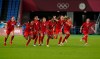 Canada players celebrate their win against Sweden during the women's soccer gold medal game at the Tokyo Olympics in Yokohama, Japan on Friday, August 6, 2021. Canada Soccer has announced the roster for a pair of women's friendly matchups against Nigeria set to take place in B.C. next month. THE CANADIAN PRESS/Adrian Wyld