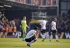 Everton's Mason Holgate appears dejected after the English FA Cup quarter final soccer match between Crystal Palace and Everton at Selhurst Park, London, Sunday, March 20, 2022. Crystal Palace won the match 4-0. (John Walton/PA via AP)