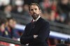 England's coach Gareth Southgate ahead of an international friendly soccer match between England and Ivory Coast at Wembley stadium in London, Tuesday, March 29, 2022. (AP Photo/Ian Walton)
