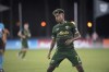 Portland Timbers' Andy Polo sets up for a shot during the second half of an MLS soccer match against the Houston Dynamo, July 18, 2020, in Kissimmee, Fla. Major League Soccer's independent investigation into the Timbers' handling of domestic abuse accusations leveled at Polo concluded that the team's offers to help his estranged wife were not meant to persuade her to drop charges. The investigation by the law firm Proskauer Rose LLP, made public on Tuesday, March 29, 2022 concluded the Timbers should have informed MLS when sheriff's deputies were called to the Polo home in May 2021. The team was fined $25,000 for failing to report the incident. (AP Photo/Phelan M. Ebenhack, file)