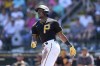FILE - Pittsburgh Pirates' Ke'Bryan Hayes bats during the first inning of a spring training baseball game against the Baltimore Orioles, Tuesday, March 22, 2022, in Bradenton, Fla. The Pirates are looking to take a step forward in 2022 after three straight last-place finishes in the NL Central. (AP Photo/Lynne Sladky, File)