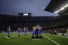 Barcelona celebrate the third goal against Real Madrid during the Women's Champions League quarter final, second leg soccer match between Barcelona and Real Madrid at Camp Nou stadium in Barcelona, Spain, Wednesday, March 30, 2022. (AP Photo/Joan Monfort)